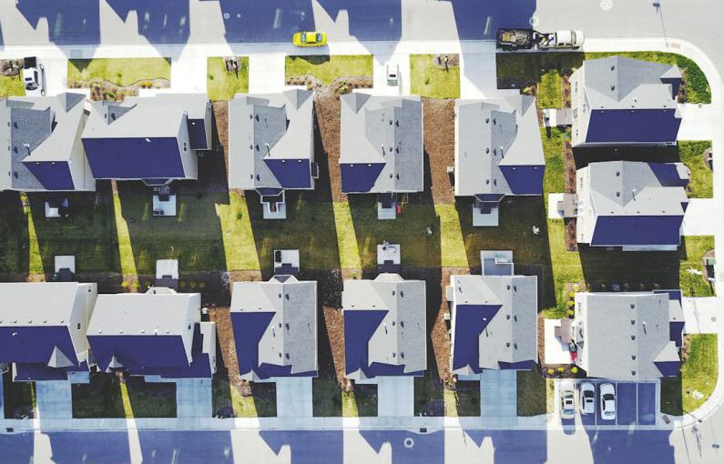 House Roof Solar - aerial photography houses