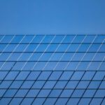 Solar Panels Angle - a close up of a blue building