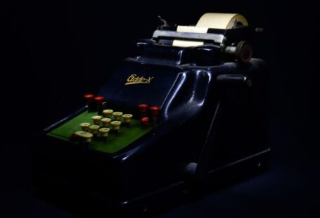 Calculator Solar Panels - vintage black and green cash register
