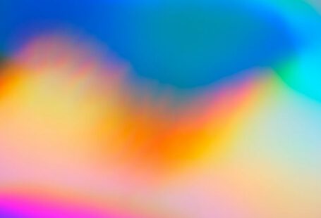 Solar Art Installation - a blurry image of a rainbow colored background