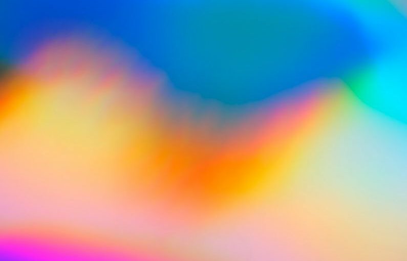 Solar Art Installation - a blurry image of a rainbow colored background