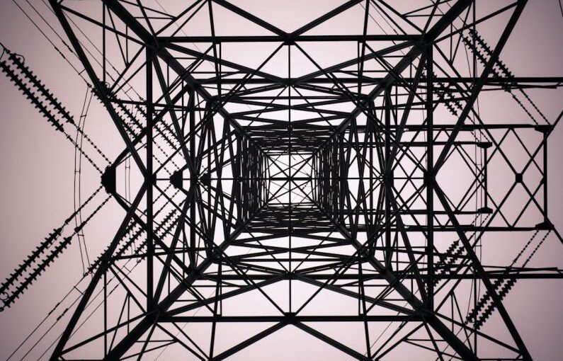 Solar Technology Future - black electrical tower